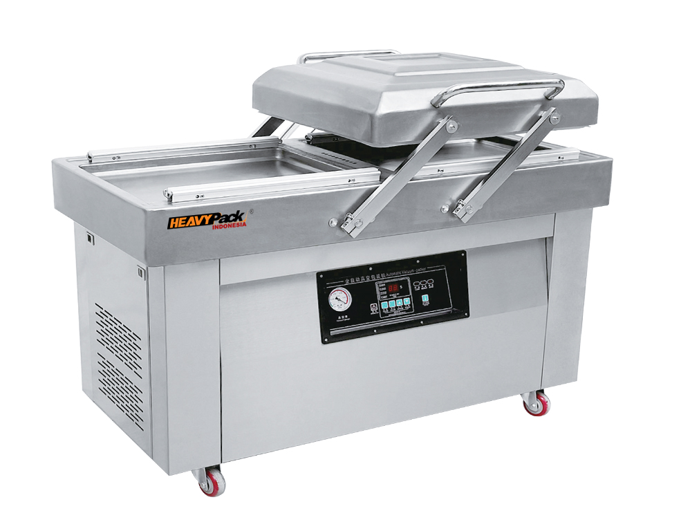 Mesin Vacuum Penyedot Udara Dalam Kemasan Atau Kedap Udara Double Chamber DZ600-2SB (New Visual Type)